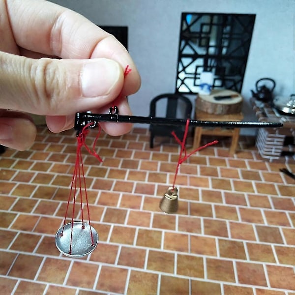1:12 Dukkehus Miniatyr Mini Plattform Vekt Stang Vekt Krok Dukkehus Miniatyr Møbler