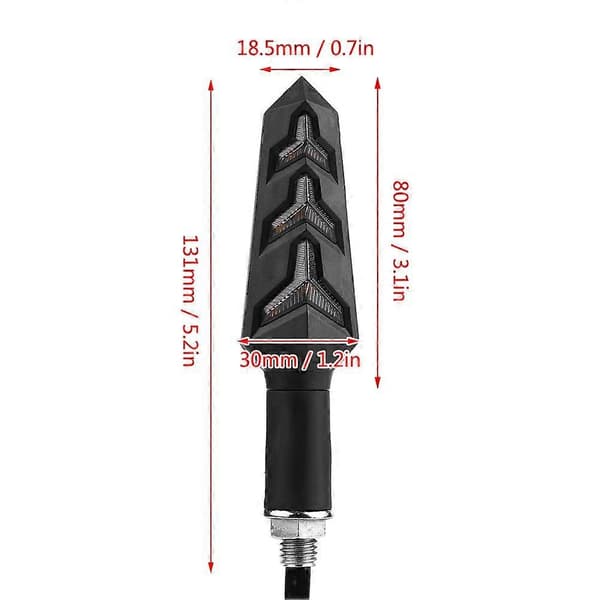 Par motorcykel Y-formede blinklys LED-lys indikatorlampe universal