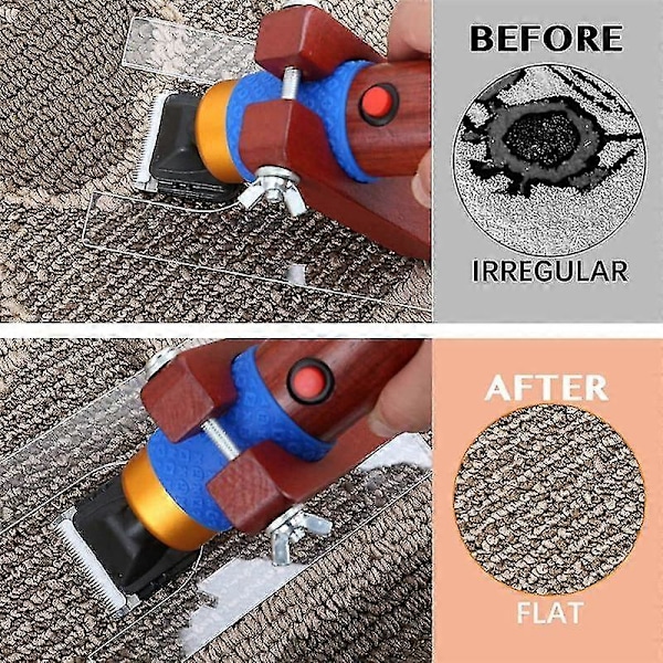 Klippguide för mattklippare med borste, mattklippningshållare, bas för att hålla mattan jämn