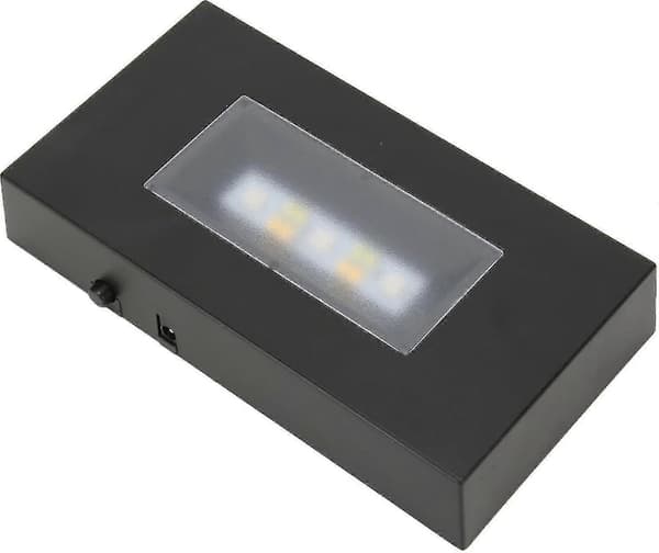 LED Ljusbas, Rektangulär USB Flerfärgad Ljusdisplay Basstativ för Kristallstatyer, Smycken (Svart) --WHBYV