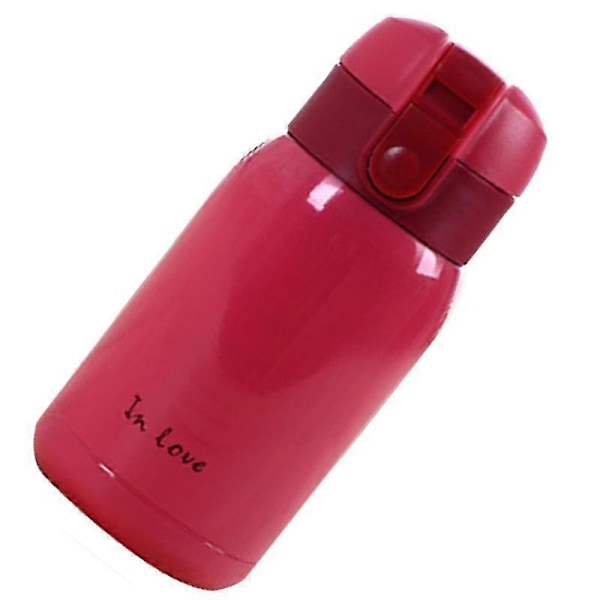 Mini Stålvattenflaska med Stor Buk (Röd) 200ml