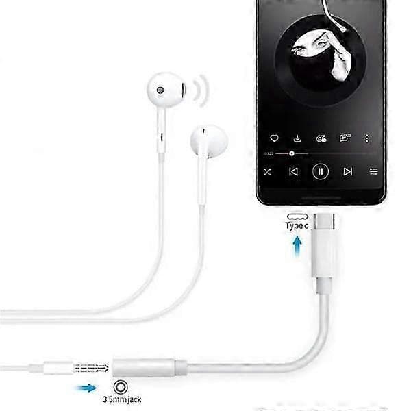 iPhone 15 USB-C til 3,5 mm adapter - HVID