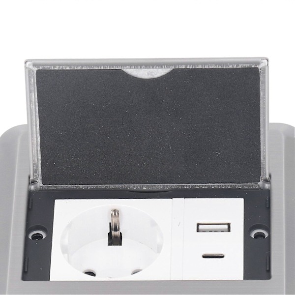 Upotettu lattiarasia 16A pistorasia USB Type C -portti lattiavirtapistorasia ostoskeskukseen toimistokauppaan AC250V