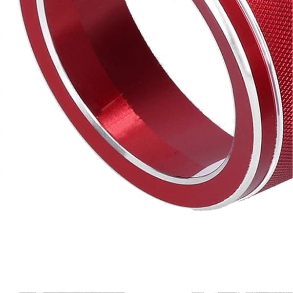 2 stk. Luftkondisjonering Audio Bryter Knott Ringer Trim Rød Dekor Passer for RAV4 2020