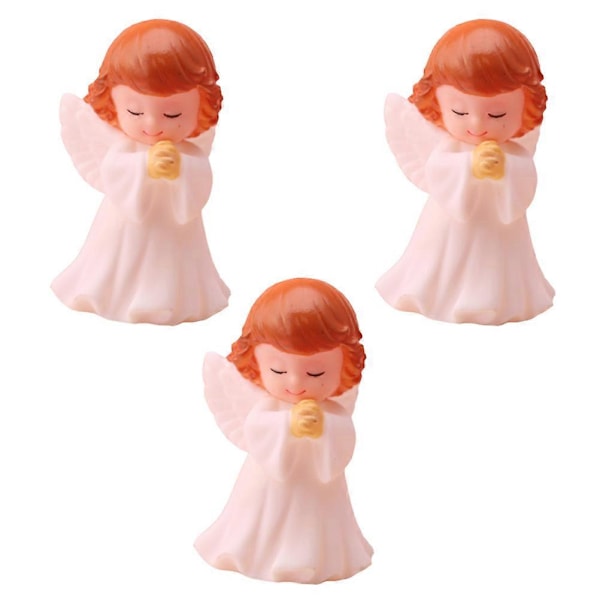 3 stk. Bedende Engel Baby Statue Kreativ Engel Figur Hjem Desktop Ornament
