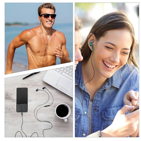 USB C Hodetelefon Ergonomisk Kablet Kontroll In-ear Støyreduserende Headset
