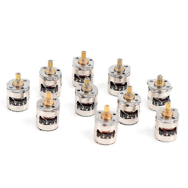 10 st/förpackning Mini 2-fas 4-tråds Stegmotor Miniatyr Stegmotor Med Växel Liten Pytteliten Mini Motor Leksak