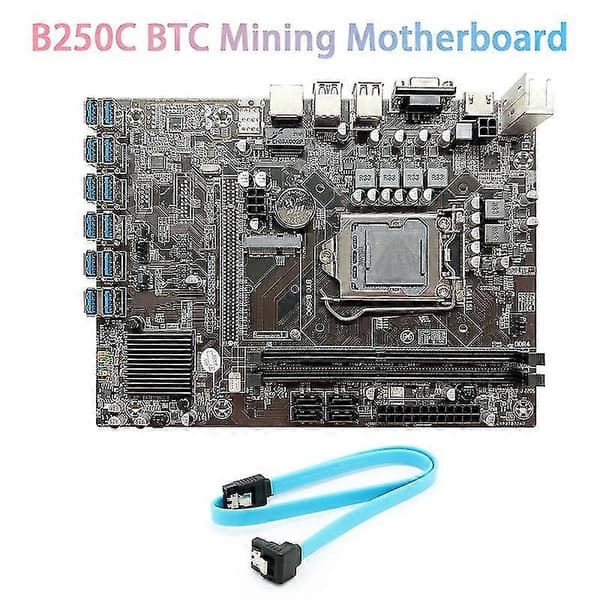 B250c Btc Mining Moderkort 12xpcie Till Usb3.0 Grafikkortplats Lga1151 Stöder Ddr4 Dimm Ram Co