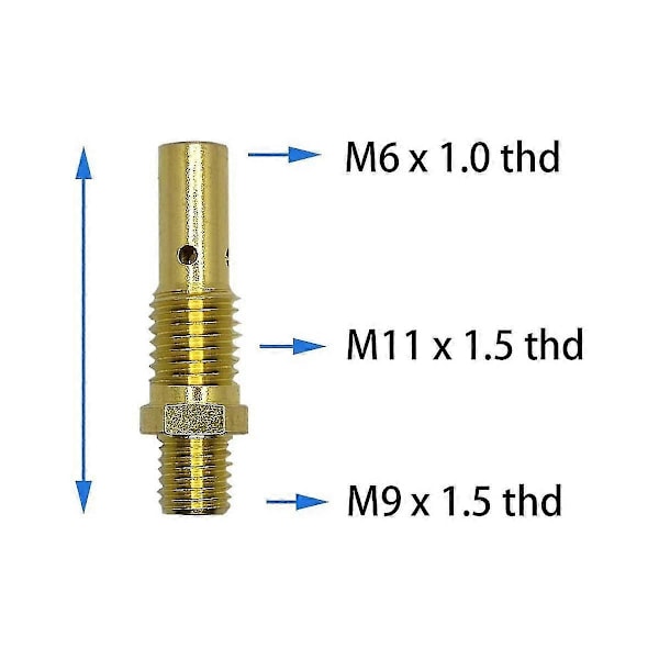 24 kpl Kaasuttomia suutinkärkisarja, Magnum 100l Weld-pak 100hd 125hd 140hd Mig-hitsauslaitteeseen, Mig 135/17