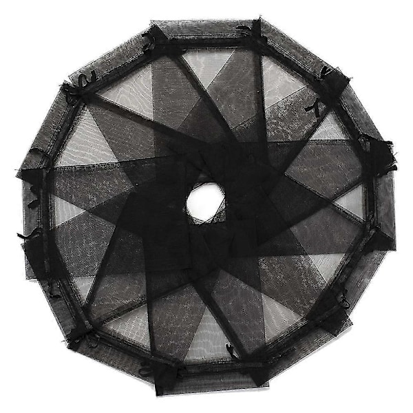 100 stk. Sorte Organza Gaveposer 9x12cm, Mesh Bryllupsgaveposer med Snøre til Smykker Makeup C