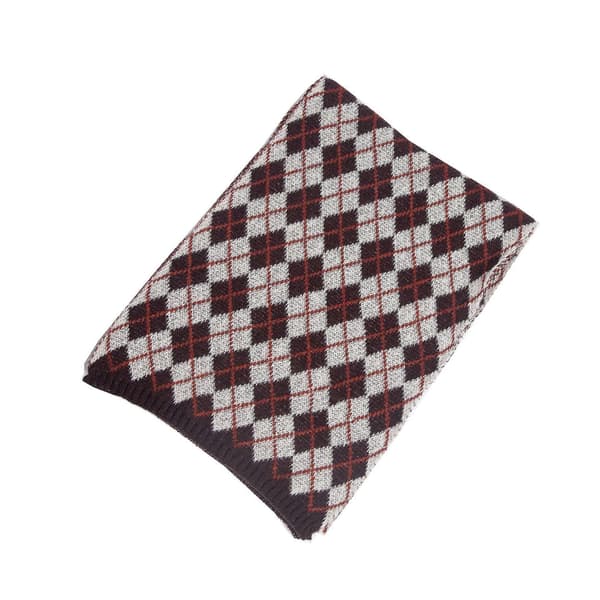 Mjuk damscarf Klassisk Tofs Pläd Vinter Julklapp brown