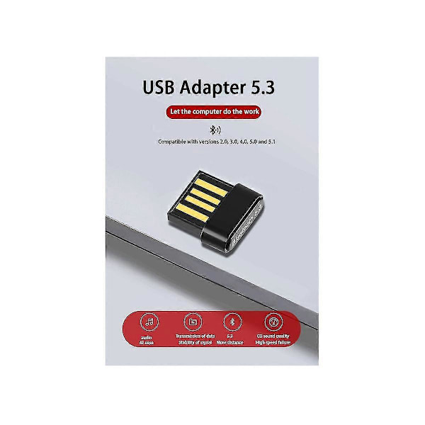 USB Bluetooth Adapter Datamaskin USB Bluetooth 5.3 Mottaker Sender Bluetooth Audio Hodetelefon Con