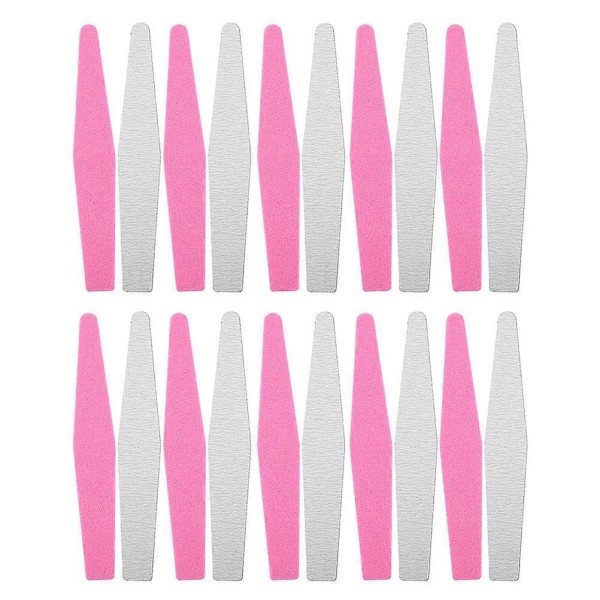 20 stk. Manicure Neglefile Dobbeltsidede Neglefile Bærbare Neglefile Sandpapirs Neglefile