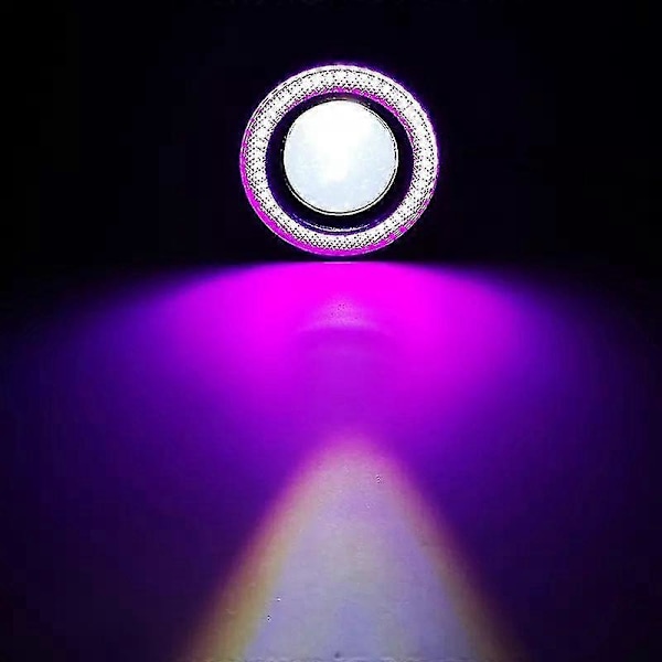 2 st Bil Dimljus Änglaögon Halo Ring Rund LED Strålkastare Universell Körlampa Pink 2.5 inch