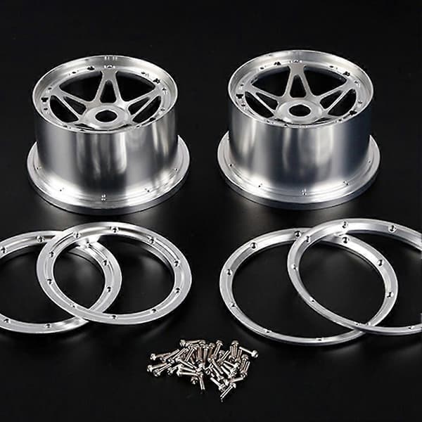CNC Metal Baghjulsnavsæt Til 1/5 Hpi Rofun Rovan Km Baja 5b Rc Bildele, sort