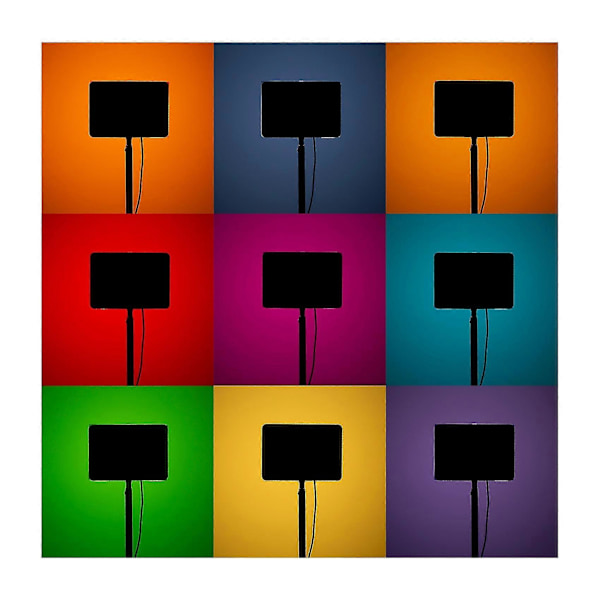3200k-5600k USB LED -videovalo RGB-värisuodattimilla studio-, videoneuvottelu- ja valokuvaustäyttöön