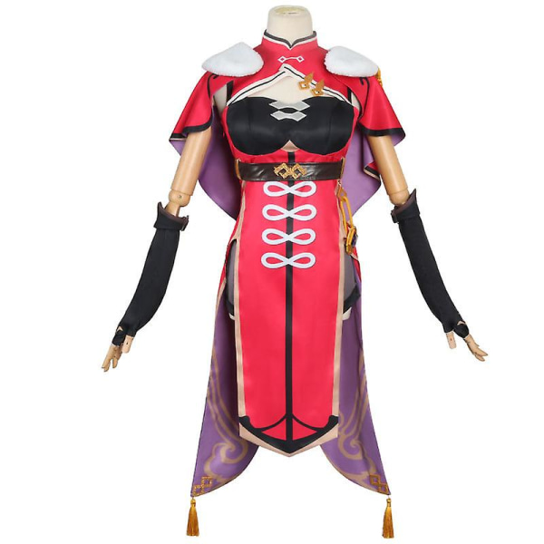 Ganyu Cosplay Kostym För Genshin Impact Ganyu Cosplay Kostym Halloween Klänning Kappa Costume XL