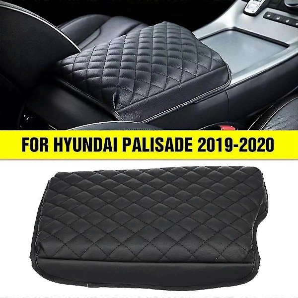 Bil Læder Center Konsol Armlæn Boks Måtte Pad Cover Til Palisade 2019 2020