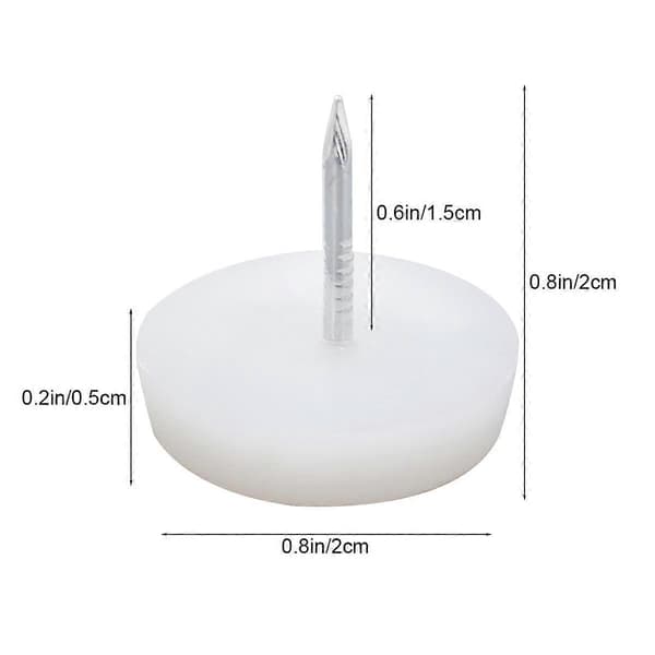 30 STK 6x22mm Møbel Søm Nylon Sofa Søm Stifter Dekorative Sofa Møbel Stifter (Hvid)
