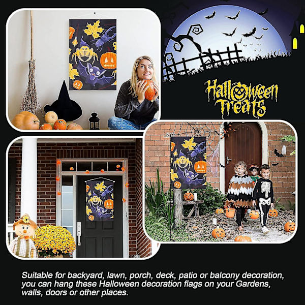 Halloween Dekoration Halloween Tema Fest Dekoration Flaggor Trädgårdsflagga Roliga Flaggor Glad Halloween Banner Dekor Spöklikt Spöke Utomhusdekoration