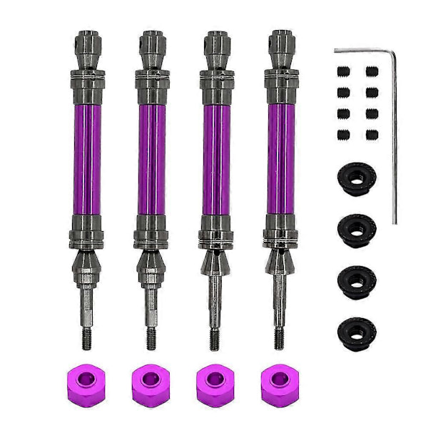 4 stk. Metall Fremre og Bakre Drivaksel Cvd For 1/10 Slash Stampede Hoss Vxl Rc Bil Deler, lilla