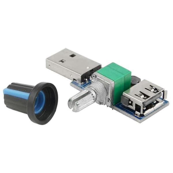 3st 5w USB Fläkt Luftvolym Hastighet Steglös Regulatormodul USB Hastighetskontroller DC 5v USB Hane Ingång