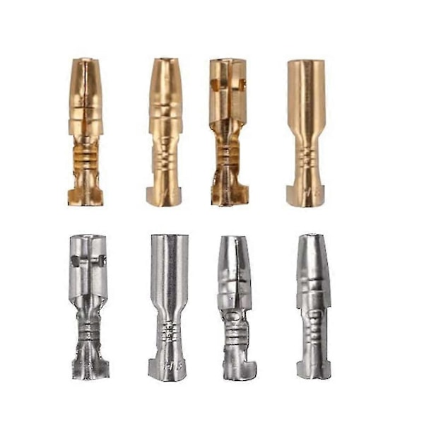 200 stk. 3,9 mm Messing Hann- og Hunnterminaler Ledningskoblingsblokk med Isolasjonsdeksler, For Motor