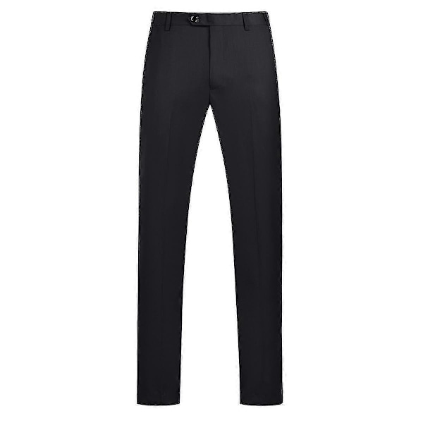 Herre Jakkesæt Business Casual 3-delt Jakkesæt Blazer Bukser Vest 9 Farver Black XL