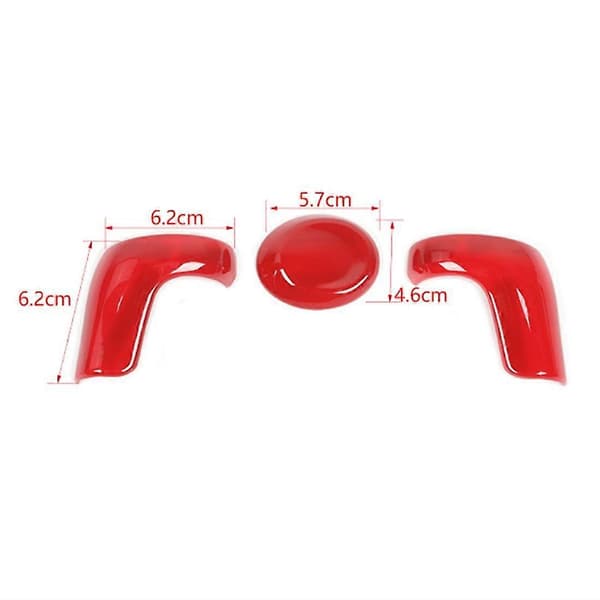 Gear Shift Knob Head Cover Trim Til Corvette C7 2014-2019 Bil Interiør Tilbehør (abs Rød)