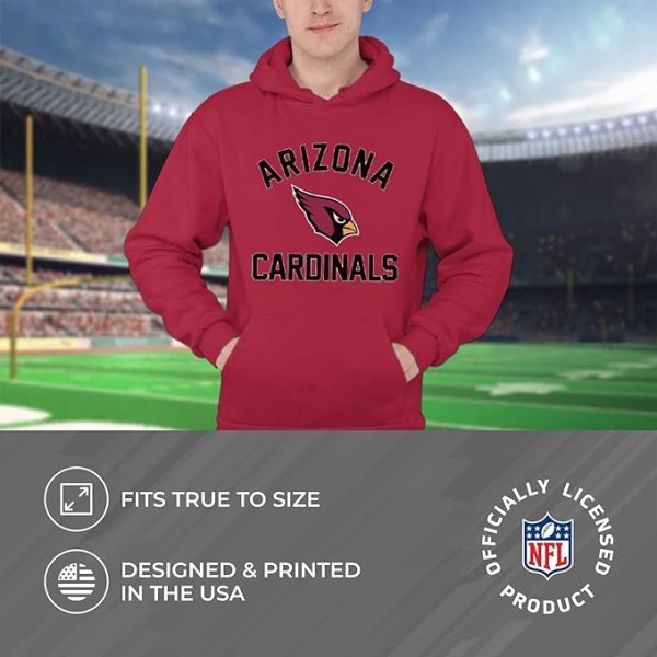 Team Fan Apparel NFL Adult Game Day Huvtröja - Polyesterull Bomullsblandning - Håll dig varm och representera ditt lags stil style 3 XL