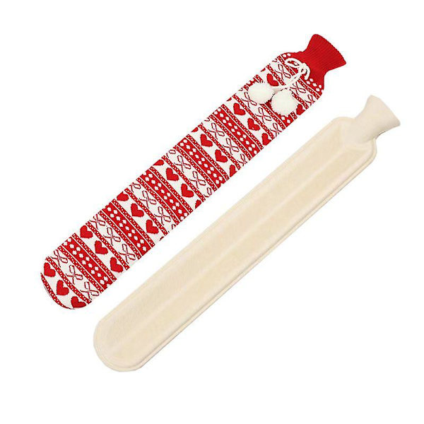 Varmtvannsflaske med trekk 1l for nakke og skulder, rygg, ben, midje Varm kropp Varmtvannsflaske Lang style 5