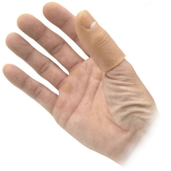 5st Simulerings Fingerhylsa Falsk Tummspets Finger Magi Skämt Trick Rekvisita Leksaker Med Kompression Gl