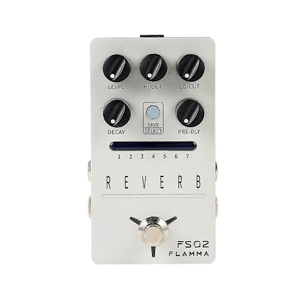 Fs02 Reverb Pedal Reverb Stereo Elektrisk Guitar Effekt Pedal Med Fjeder Reverb True Bypass Stora