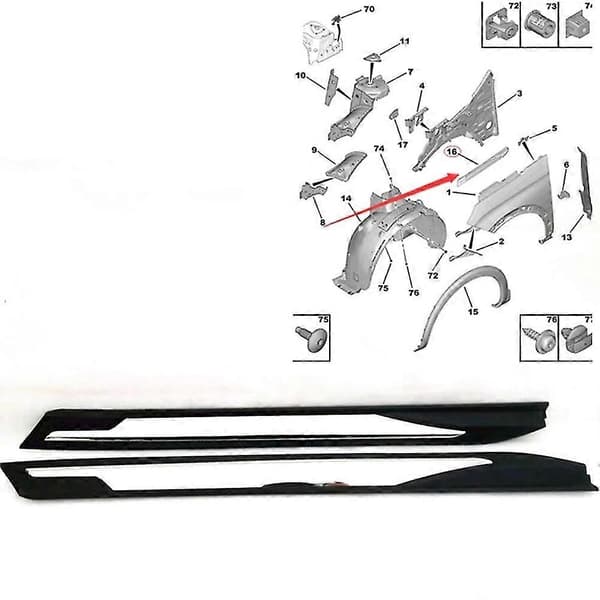 98141939xt Bil Venstre Side List Erstatning For 3008/4008 P84