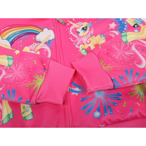 små frakker pigetøj børnetøj min moana børnejakker til piger enhjørning hest vinter lynlås cardigan frakke med hætte Pink 7