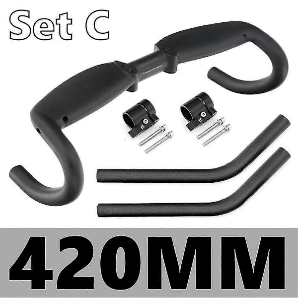 Bar Triathlon Bar 31.8mm Tempokjøring Håndtak Karbon Matt Styre Landeveissykkel Konkurransehvile Styre 420mm-
