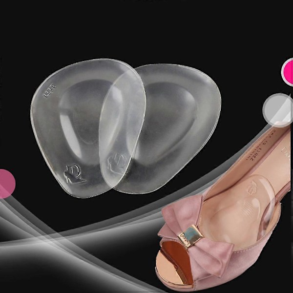 1 Par Dam Högklackade Inläggssulor Pad Vattendroppe GeL Kuddar Framfotsinlägg (Transparent)