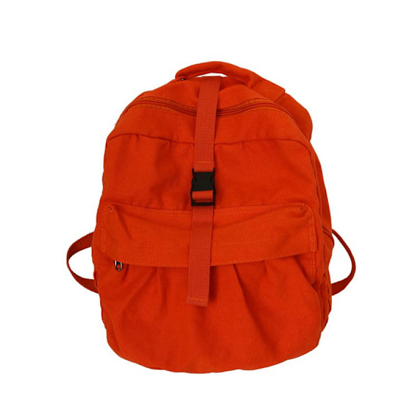 Retro Casual Ryggsäck Dam Resväska Mode Stor Kapacitet Ryggsäck orang red