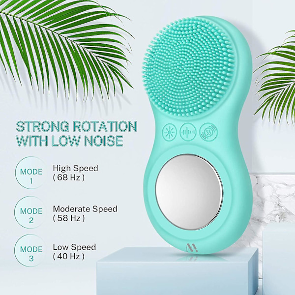 Sonisk Ansigtsrensebørste, Elektrisk Silikone Ansigtsbørste Massager Med Varme Import Funktion