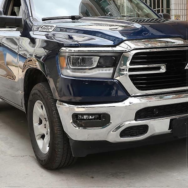 Bil Front Tåkelys Lampe Dekor Deksel Trim For Ram 2018 2019 2020 2021 2022 Tilbehør, Abs Ca