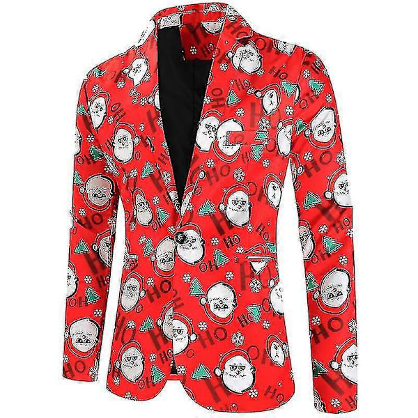 Juleblazere til mænd, afslappet juleblazer med én knap COLOR 8 S