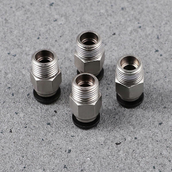 UEETEK 6 stk. PC4-01 Rett Pneumatisk PTFE Slangekobling for 3D-skriver