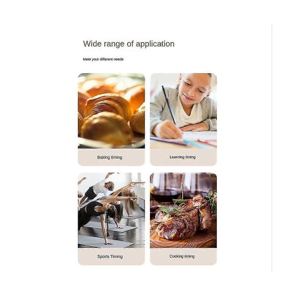 Kökstimer Magnetisk LED Digital Timer Tidspåminnare För Stoppur Dusch Studieräknare