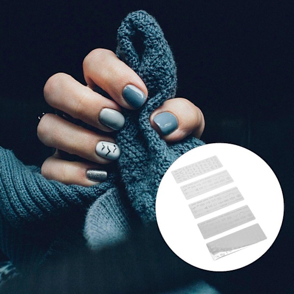 5 ark mode negle stempling plader neglekunst skabeloner manicure forsyninger