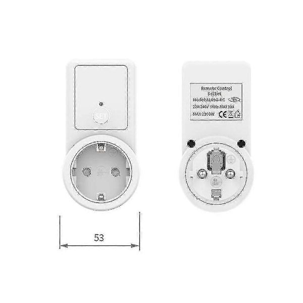 1-5x Langaton Älykäs Kaukosäädin Kytkin Pistoke Pistorasia Pistorasia Eu Pistoke 1 remote control socket 3PCS