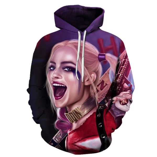 3D-tryckt mode för män och kvinnor, långärmad ytterkläder, streetwear, O-ringad tryckt hoodie style 1 4XL