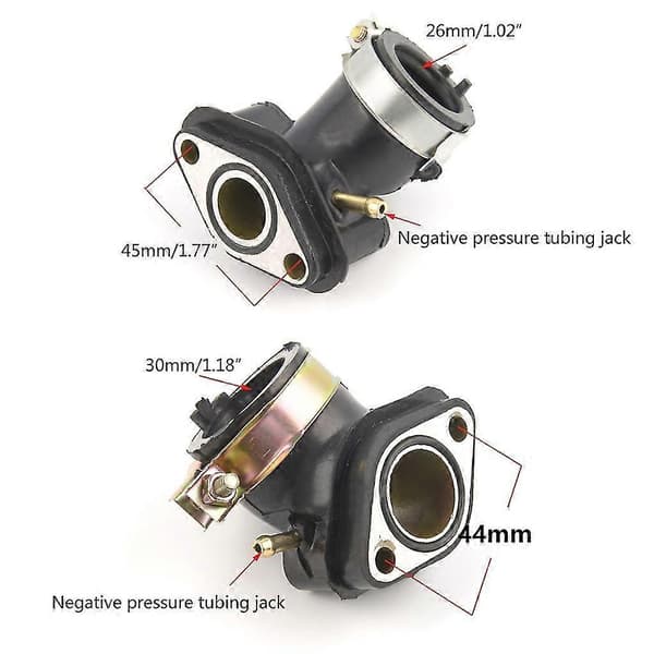 Karburator Interface Gummi Adapter Indsugningsmanifold Passer Til Gy6 Motor 50 50cc