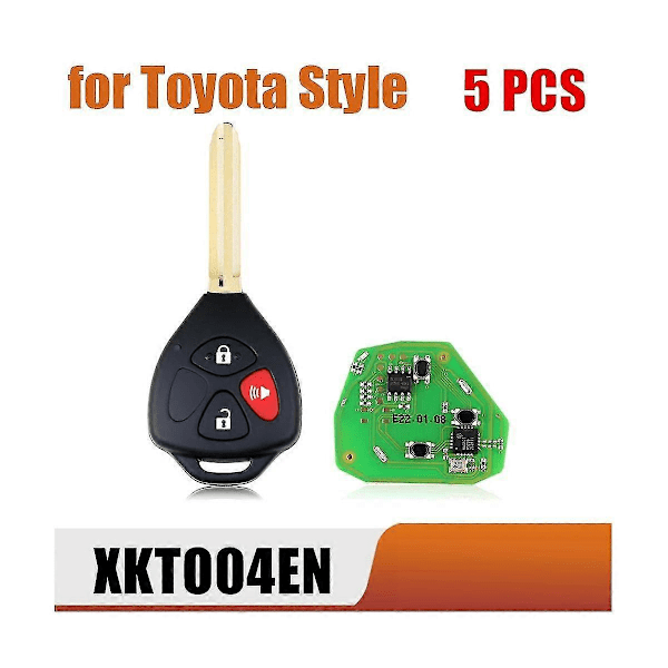 Xkto04en Universal Trådfjernkontroll Flip 3 Knapper For Stil For Vvdi Nøkkelverktøy 5 stk/lot