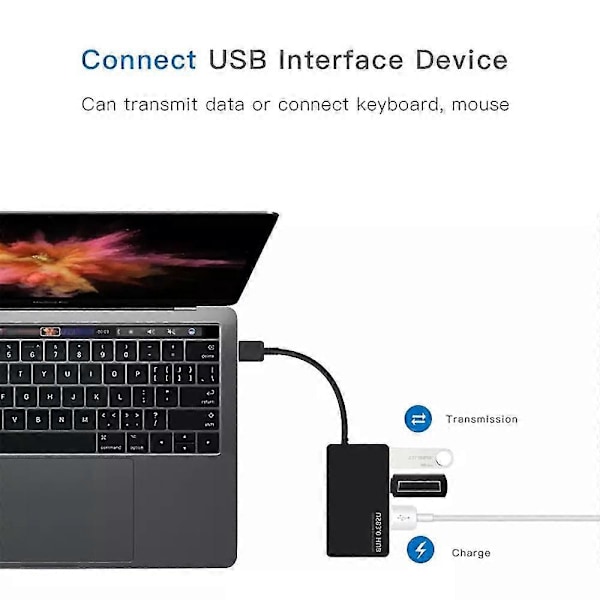 USB 3.0 Hub Höghastighets USB3.0+USB2.0 Hub Extern 4-portars Adapter Splitter För Laptop Stöd Window