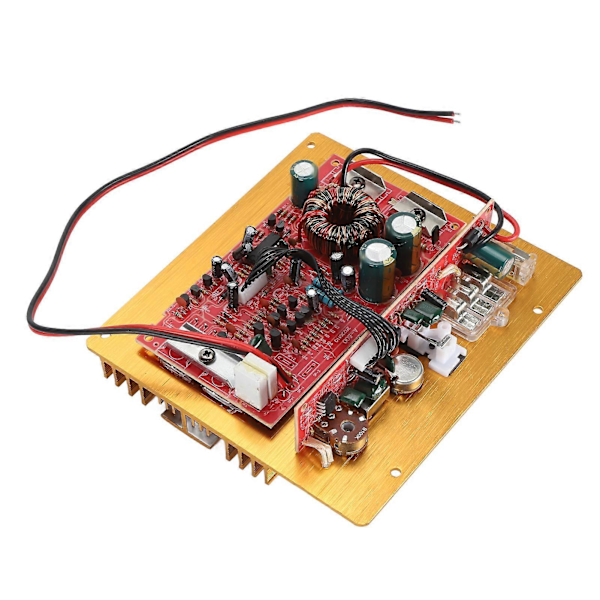 Bilförstärkarkort 800W Hög Effekt Aluminiumlegering Kraftfull Bas Subwooferkort för Bilhögtalare 12V